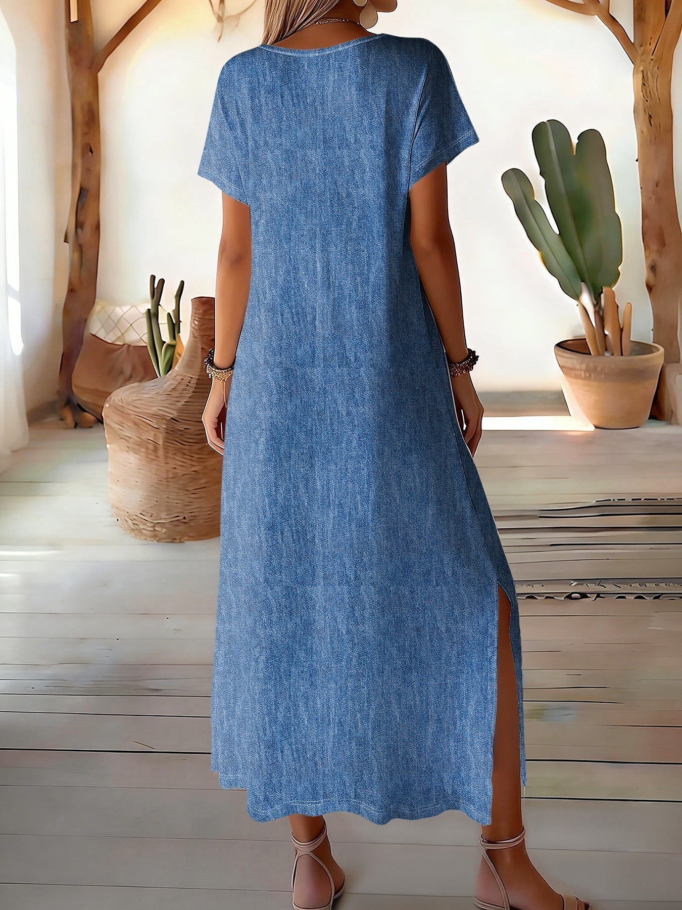 Léontine | Retro Denim Dress – view 3