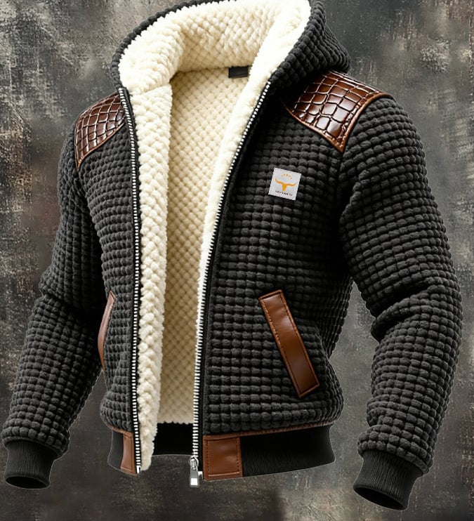 Textured Jacket with Embossed Details in Tin