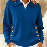 Vynette V-neck jumper with collar, fourth colourway | Ellie Dublin