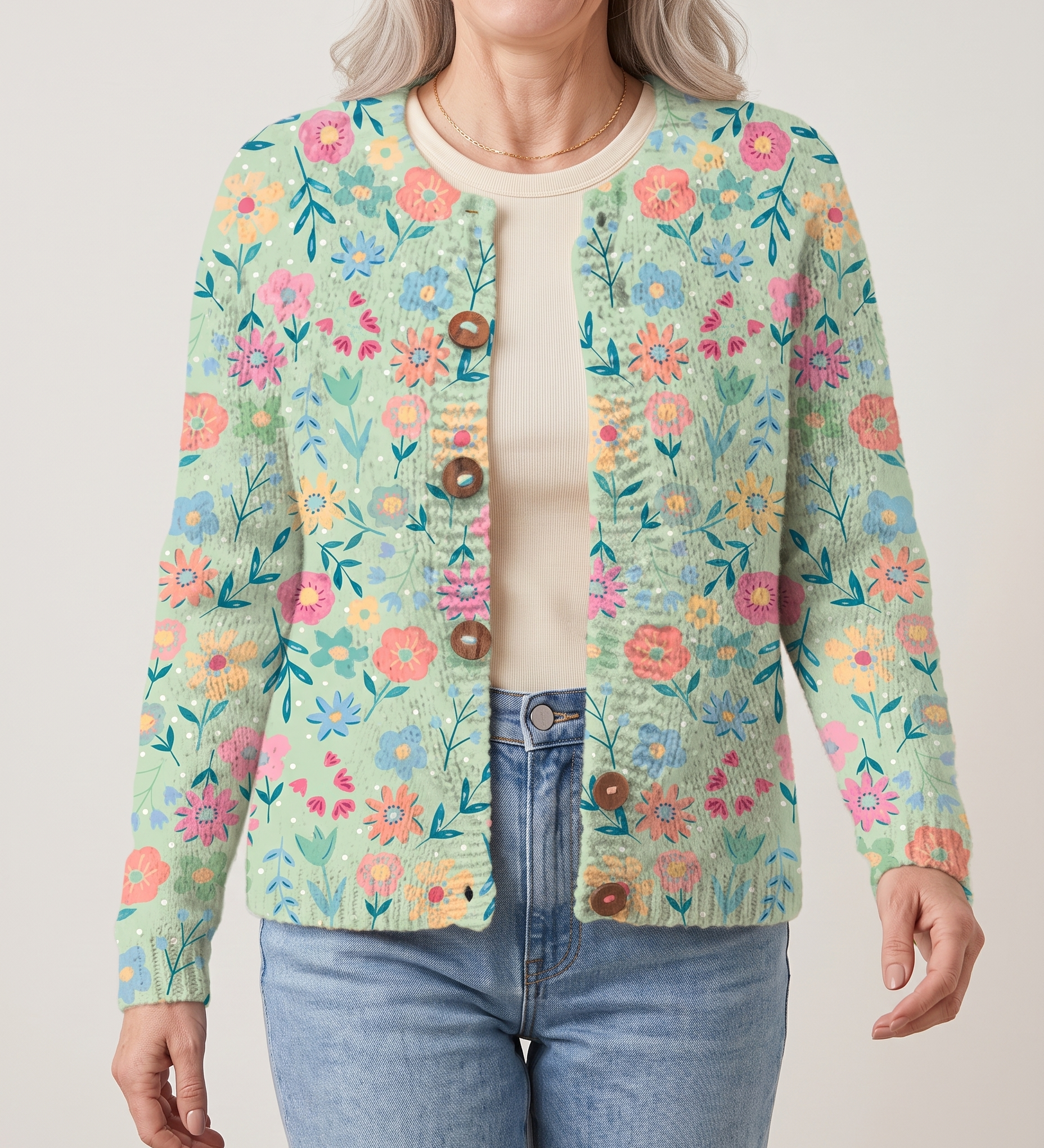 Shannon pastel floral cardigan for women by Ellie Dublin