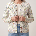 Aoibh vintage floral knit cardigan for women by Ellie Dublin