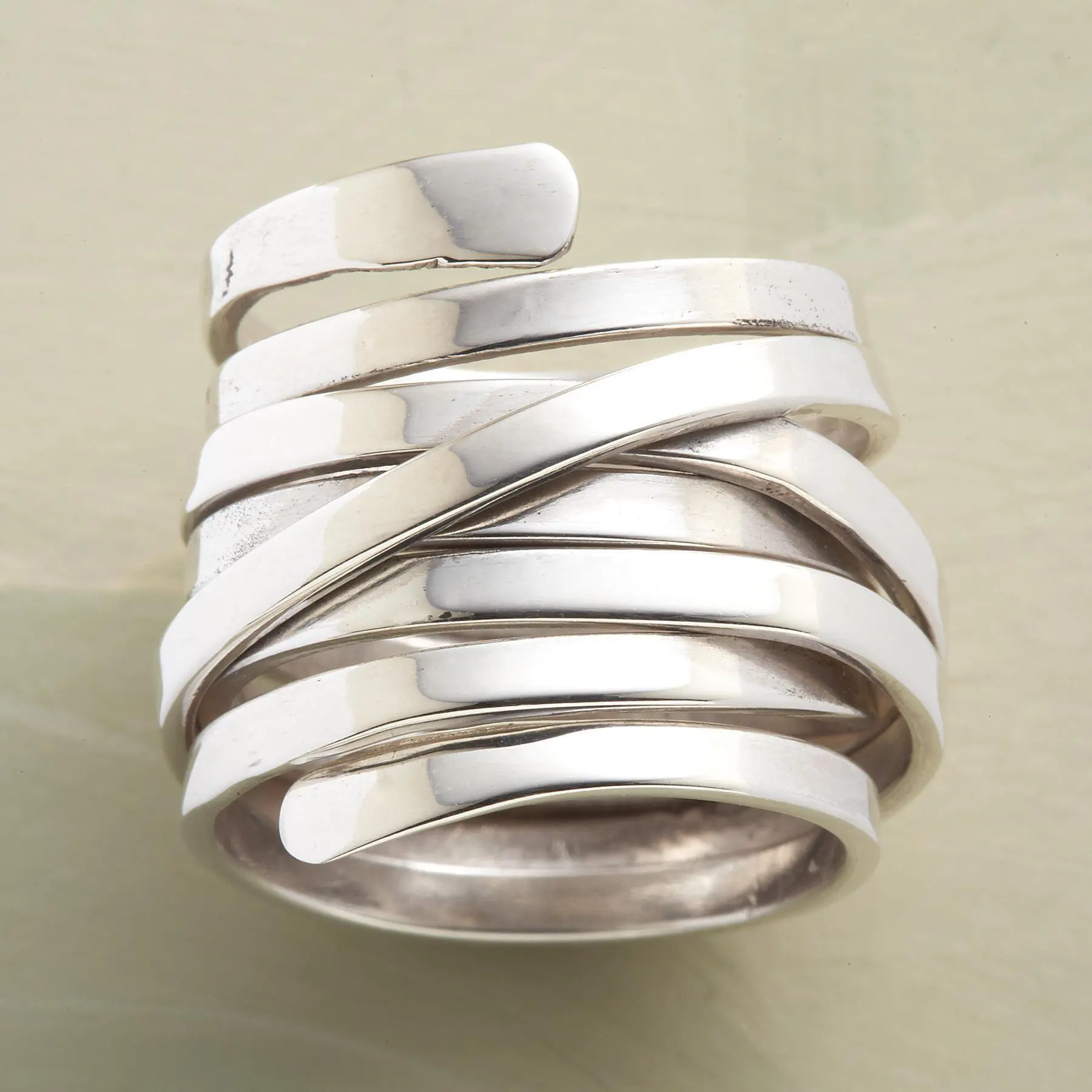 Bliss - Chunky Vintage Silver Band – view 2