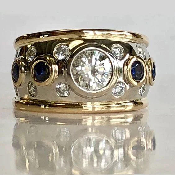 Gold-Plated Vintage Zirconia Ring – view 2