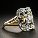 Antique Gold Zirconia Ring – view 2