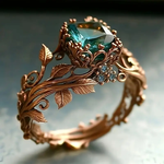 Eco-Friendly Green Crystal Ring – view 2