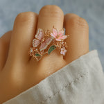 Natural Light Zirconia Butterfly Ring – view 3