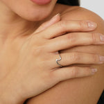 Imari Silver Curved Wave Ring – view 3