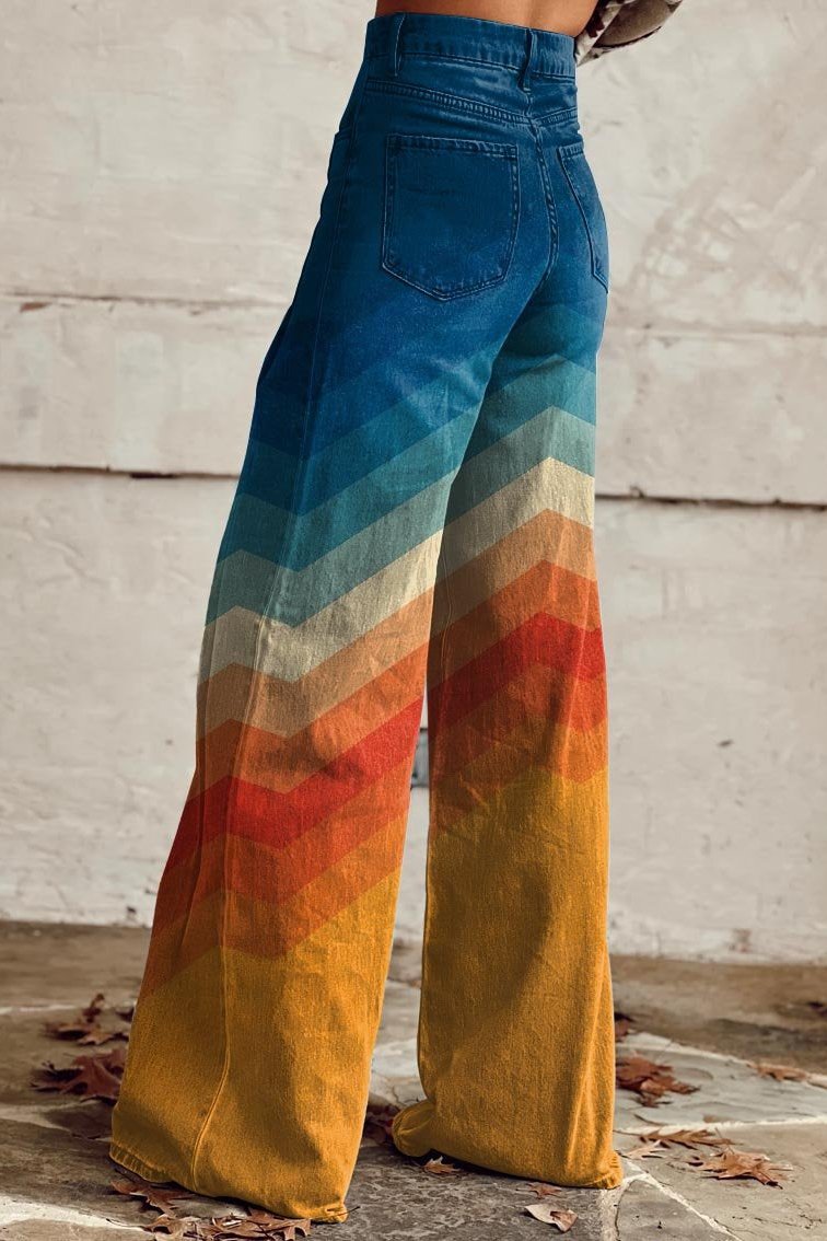 Agnès | Organic Print Trousers – view 2