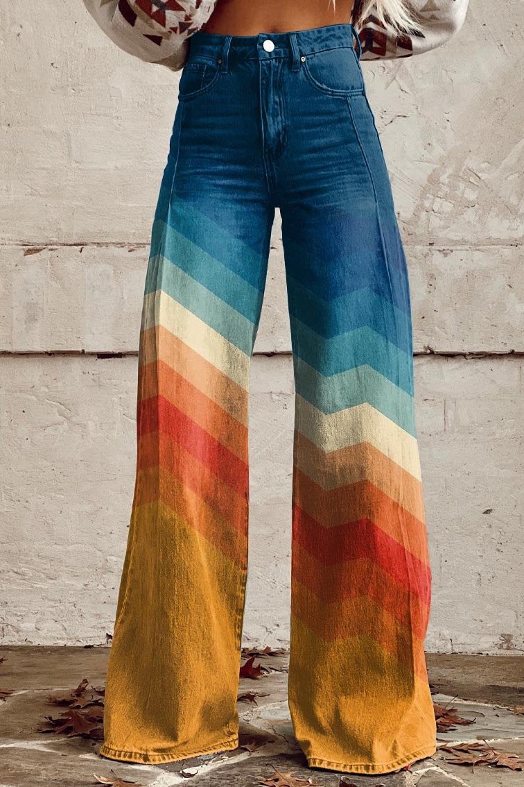 Agnès | Organic Print Trousers