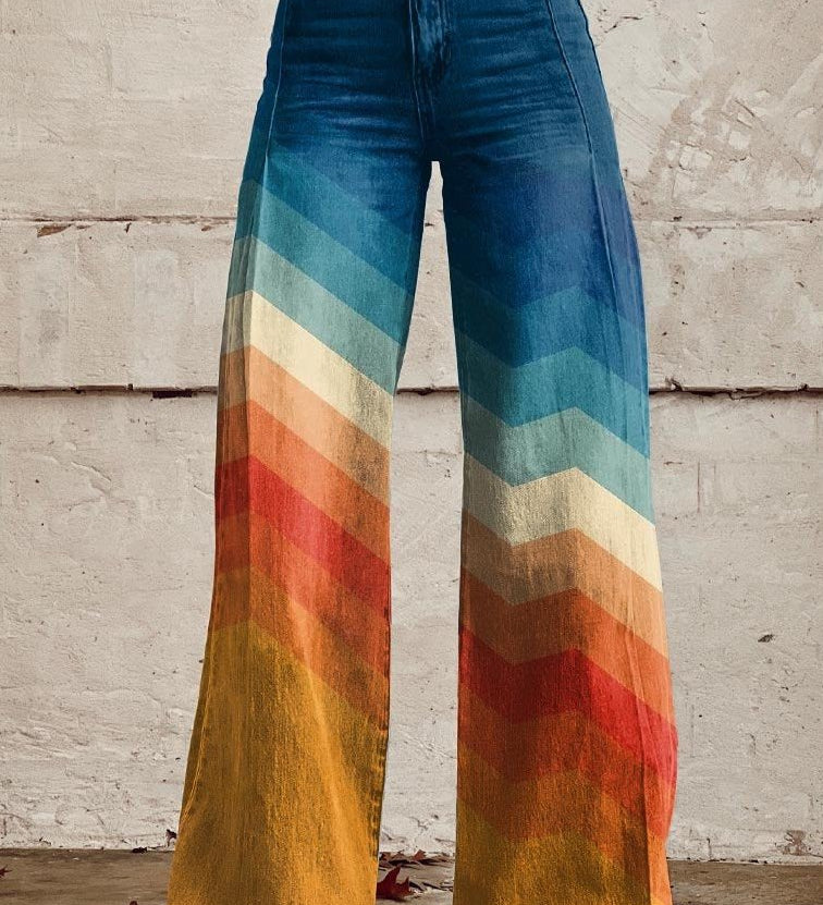 Agnès | Organic Print Trousers