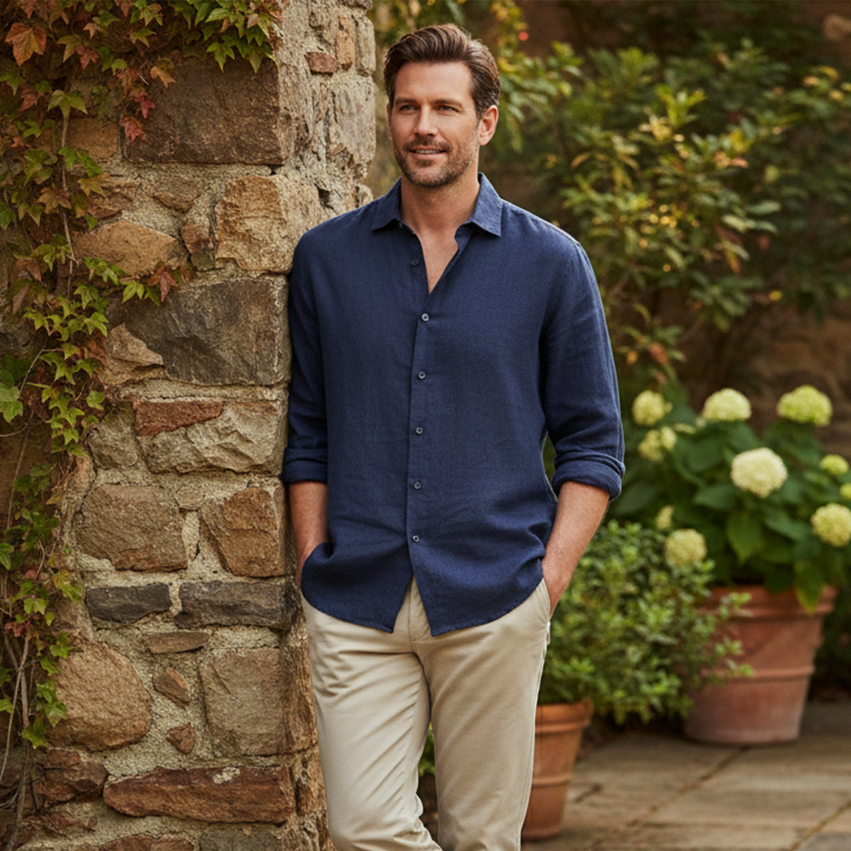 The Kensington Men’s Lightweight Loose Fit Button-Up Shirt – view 10
