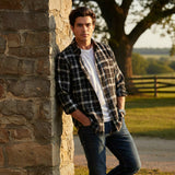 The Glenhurst Men’s Loose Fit Casual Retro Plaid Shirt – view 13
