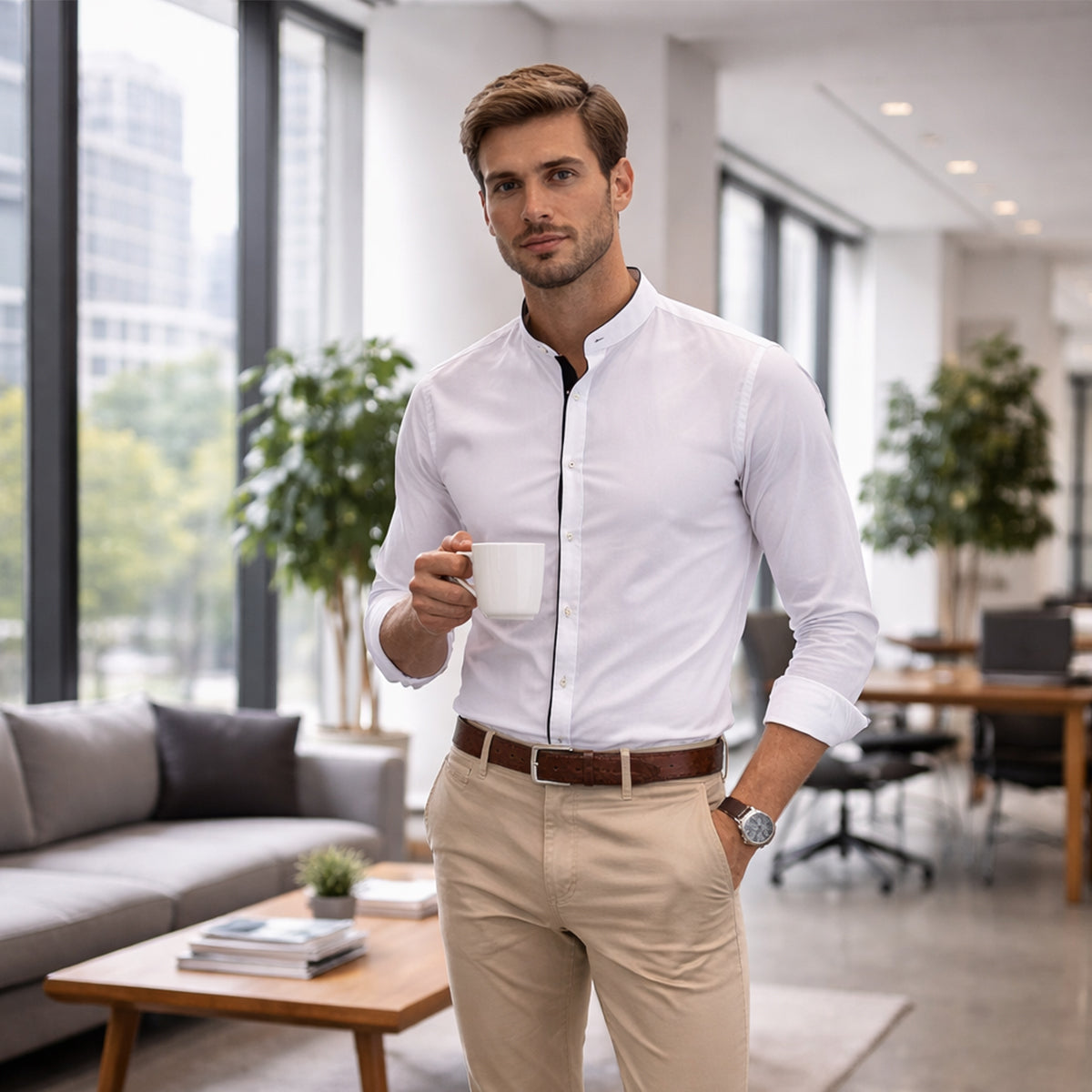 The Ashcroft Tailored Collar Shirt for Men – view 9