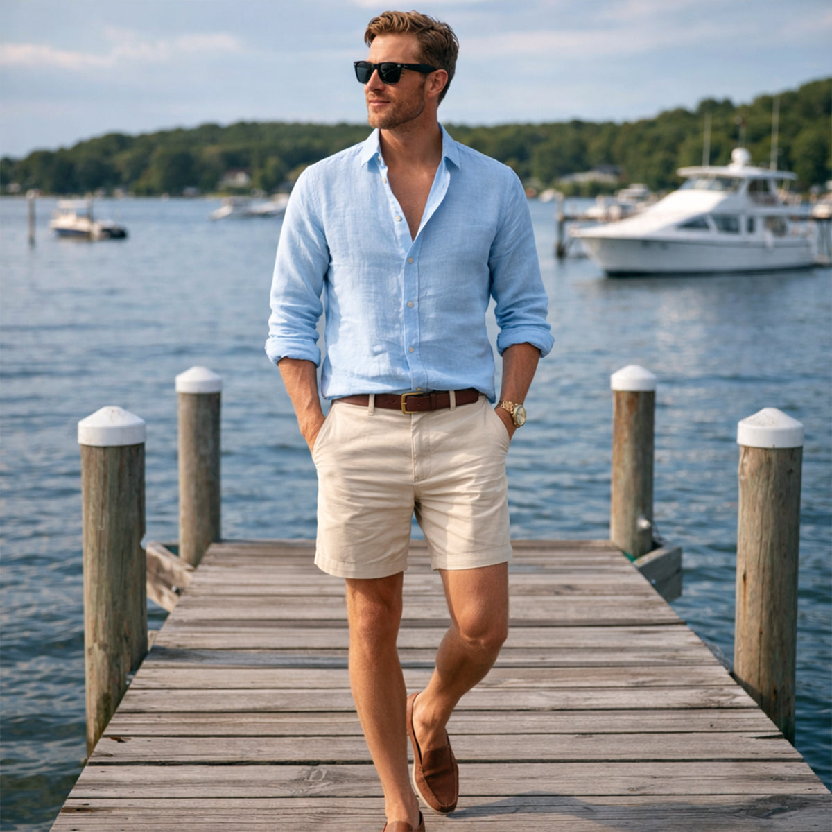 The Oakridge Park Men’s Lightweight Beach Shirt – view 7