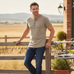 The Windsor Men’s Casual Henley Collar Summer T-Shirt – view 11