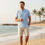 The Regent Men’s Summer Henley Shirt – view 12