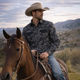 The Huntley Men’s Two Tone Patchwork Western Soft Denim Shirt – view 10