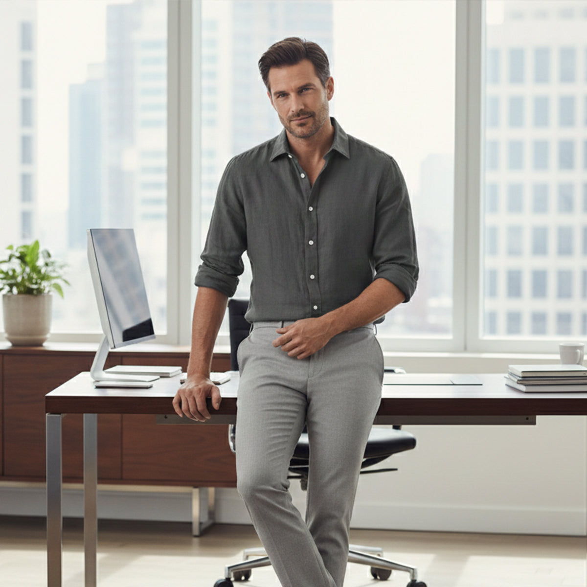 The Carlisle Men’s Breathable Relaxed Fit Shirt – view 12