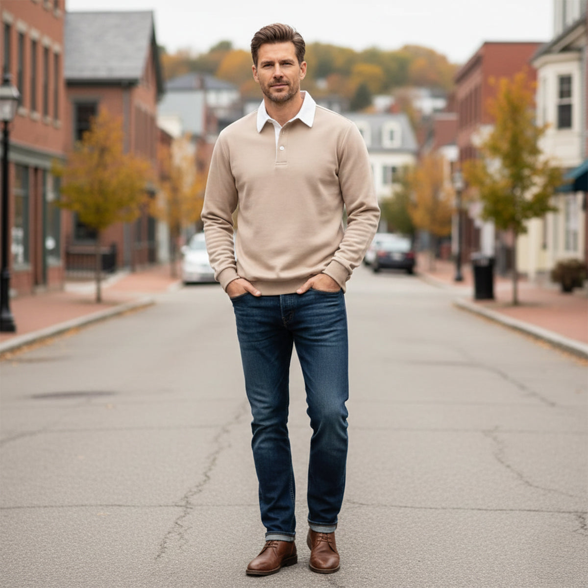 The Chelsea Men’s Long Sleeve Polo – Classic Knit Shirt – view 15