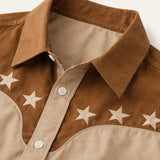 The Linfield Men’s Two-Tone Patchwork Western Trendy Denim Shirt – view 3