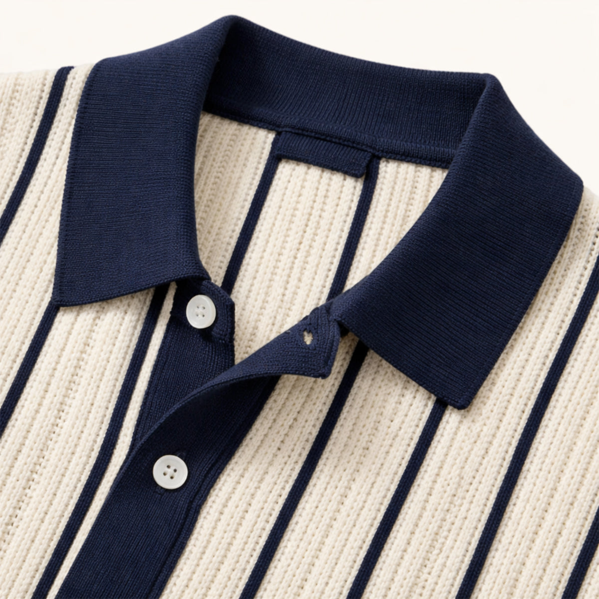 The Belgravia Men’s Smart Casual Striped Knit Polo Shirt – view 3