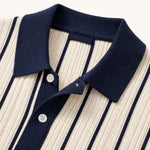The Belgravia Men’s Smart Casual Striped Knit Polo Shirt – view 3