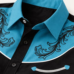 The Briarstone Park Men’s Two Tone Patchwork Western Lightweight Denim Shirt – view 3
