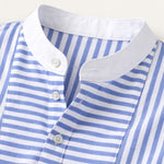 The Glenbrook Men’s Lightweight Slim Fit Striped Stand Collar Shirt – view 3