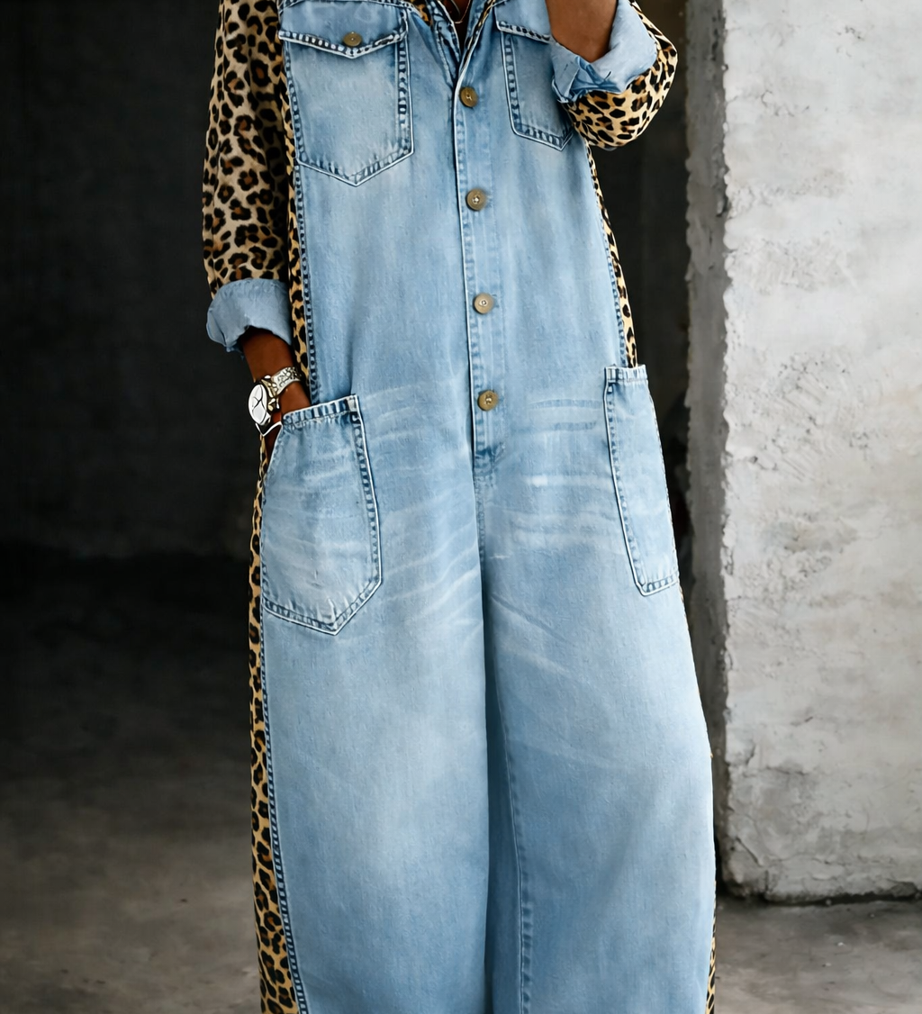 Maelle | Denim Shirt Jumpsuit – view 2