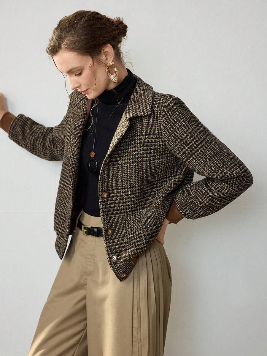 Blythe | Double-Breasted Tweed Jacket – view 3