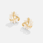 Léa – Floral Detail Gold Earrings