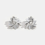 Élodie – Silver Floral Earrings