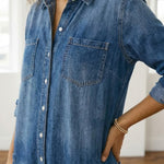 Anaïs | Vintage Denim Button-Up Jumpsuit – view 7