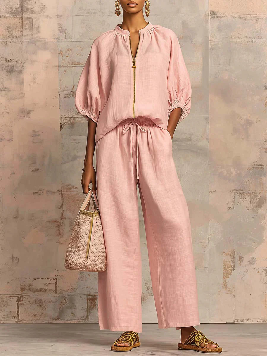Alba | Two-Piece Set: Casual Shirt and Wide-Leg Trousers – view 6