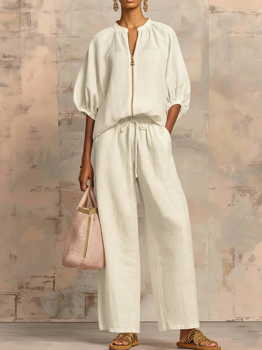 Alba | Two-Piece Set: Casual Shirt and Wide-Leg Trousers – view 7