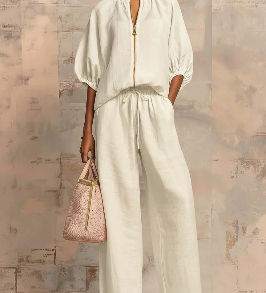 Alba | Two-Piece Set: Casual Shirt and Wide-Leg Trousers – view 7