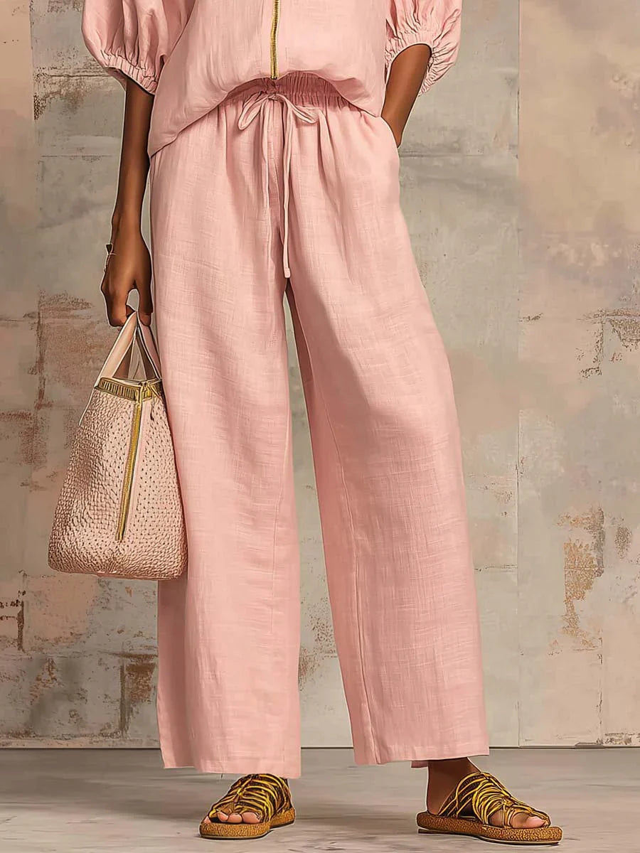 Alba | Two-Piece Set: Casual Shirt and Wide-Leg Trousers – view 8