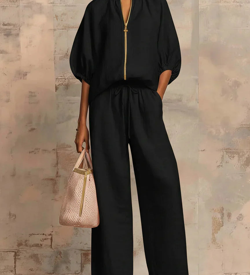 Alba | Two-Piece Set: Casual Shirt and Wide-Leg Trousers – view 4
