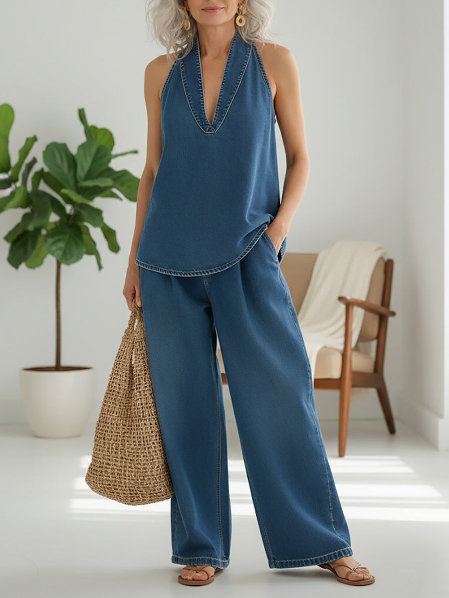 Adrienne | Vintage Denim Two-Piece Set – view 5