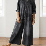 Anaïs | Vintage Denim Button-Up Jumpsuit – view 8