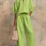 Alba | Two-Piece Set: Casual Shirt and Wide-Leg Trousers – view 3