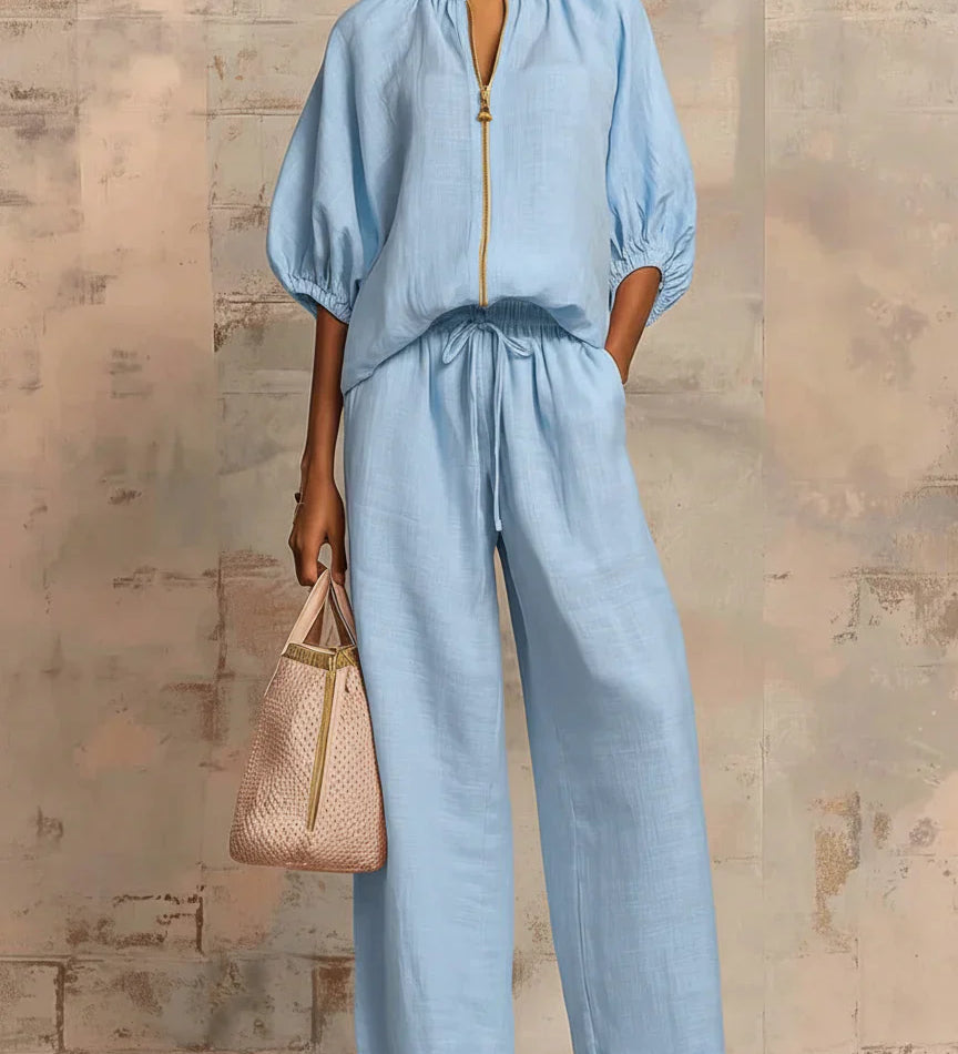 Alba | Two-Piece Set: Casual Shirt and Wide-Leg Trousers – view 5