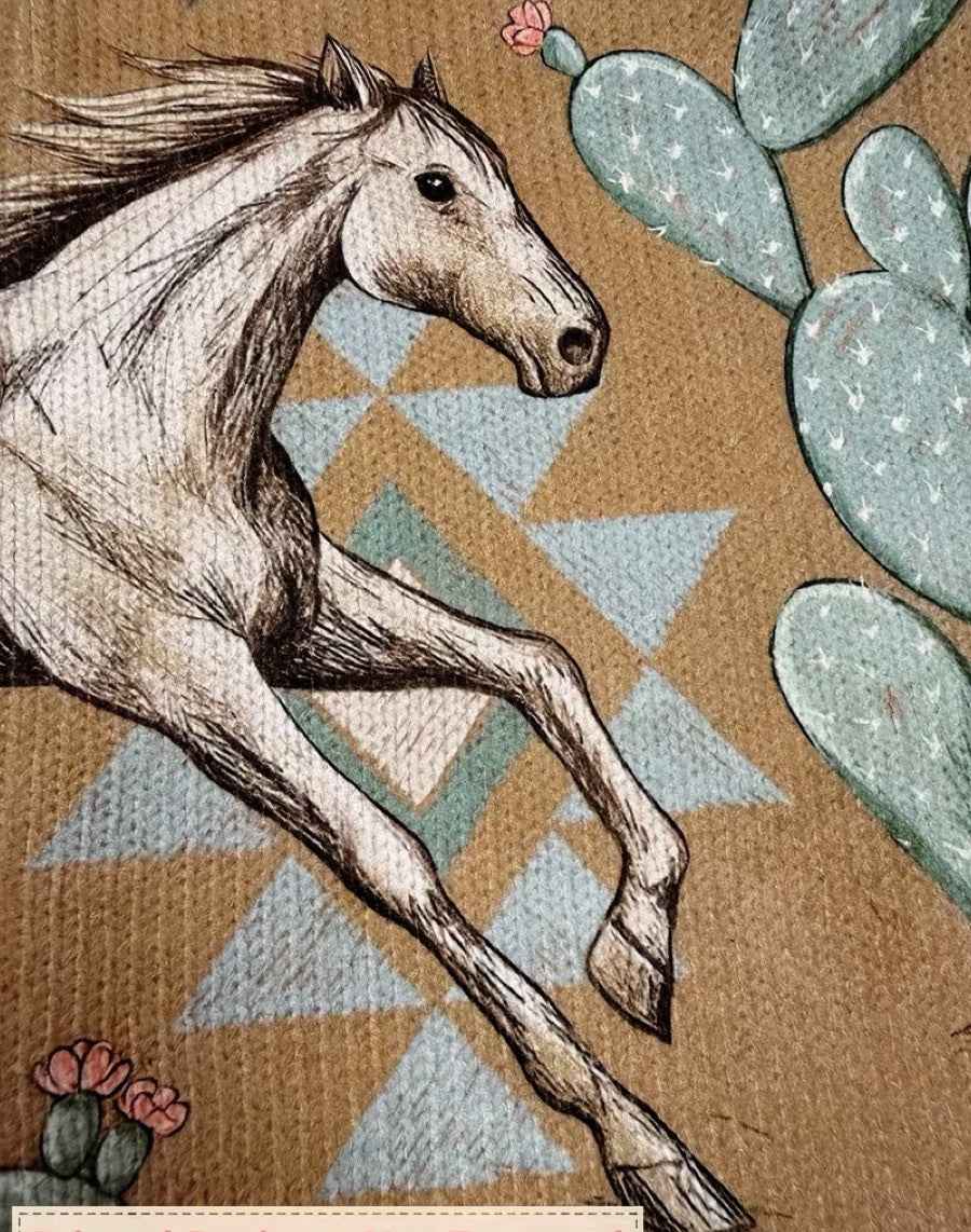 Slaine desert horse and cactus zip cardigan for women | Ellie Dublin