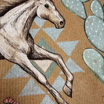 Slaine desert horse and cactus zip cardigan for women | Ellie Dublin