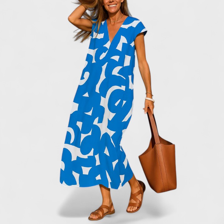 Valery | Floaty V-Neck Dress – view 6