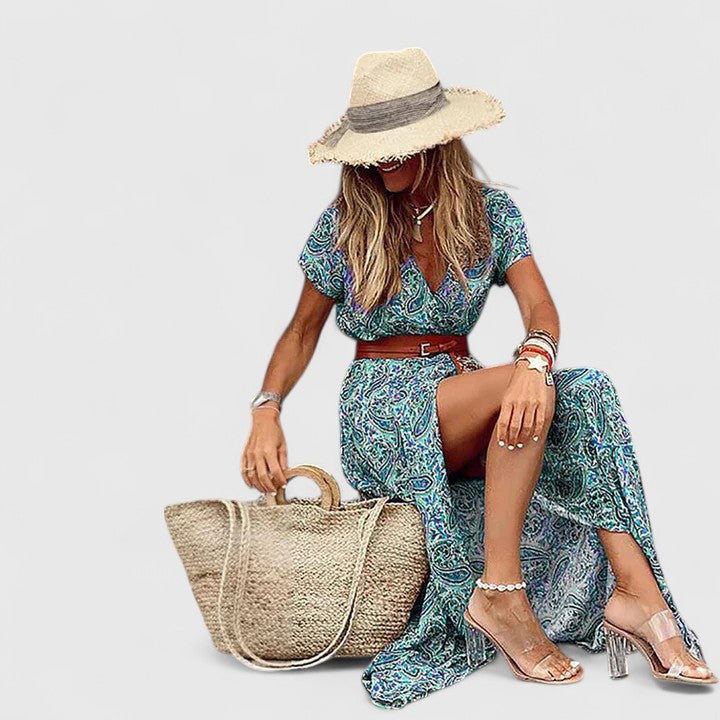 Caroline | Elegant Boho Maxi Dress – view 6