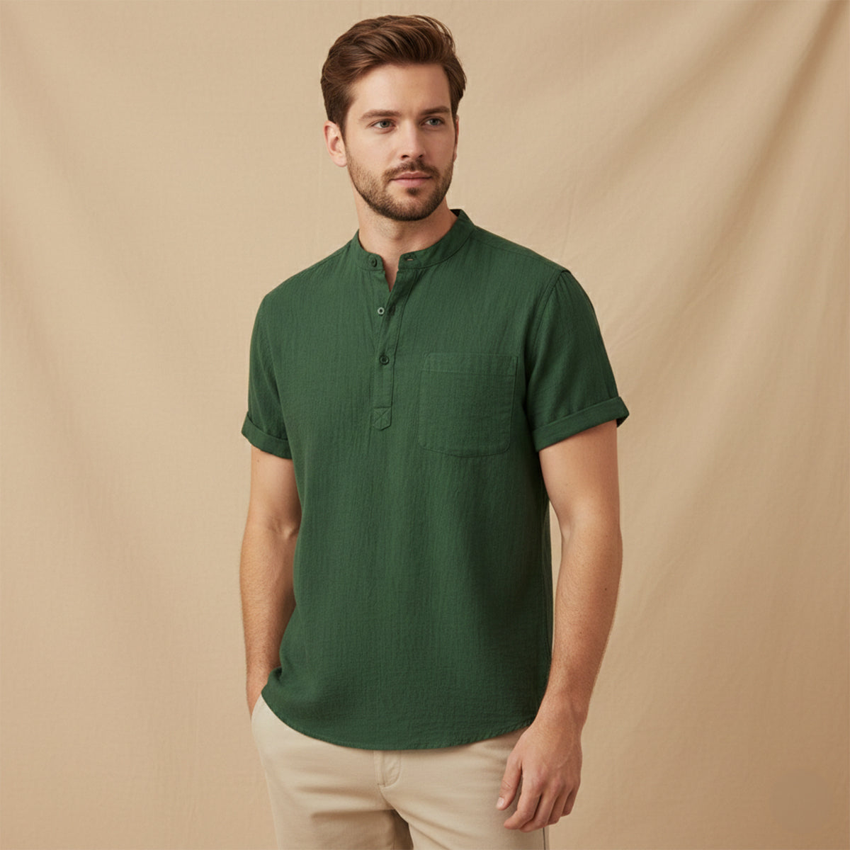 The Paddington Men’s Breathable Henley Shirt – view 10