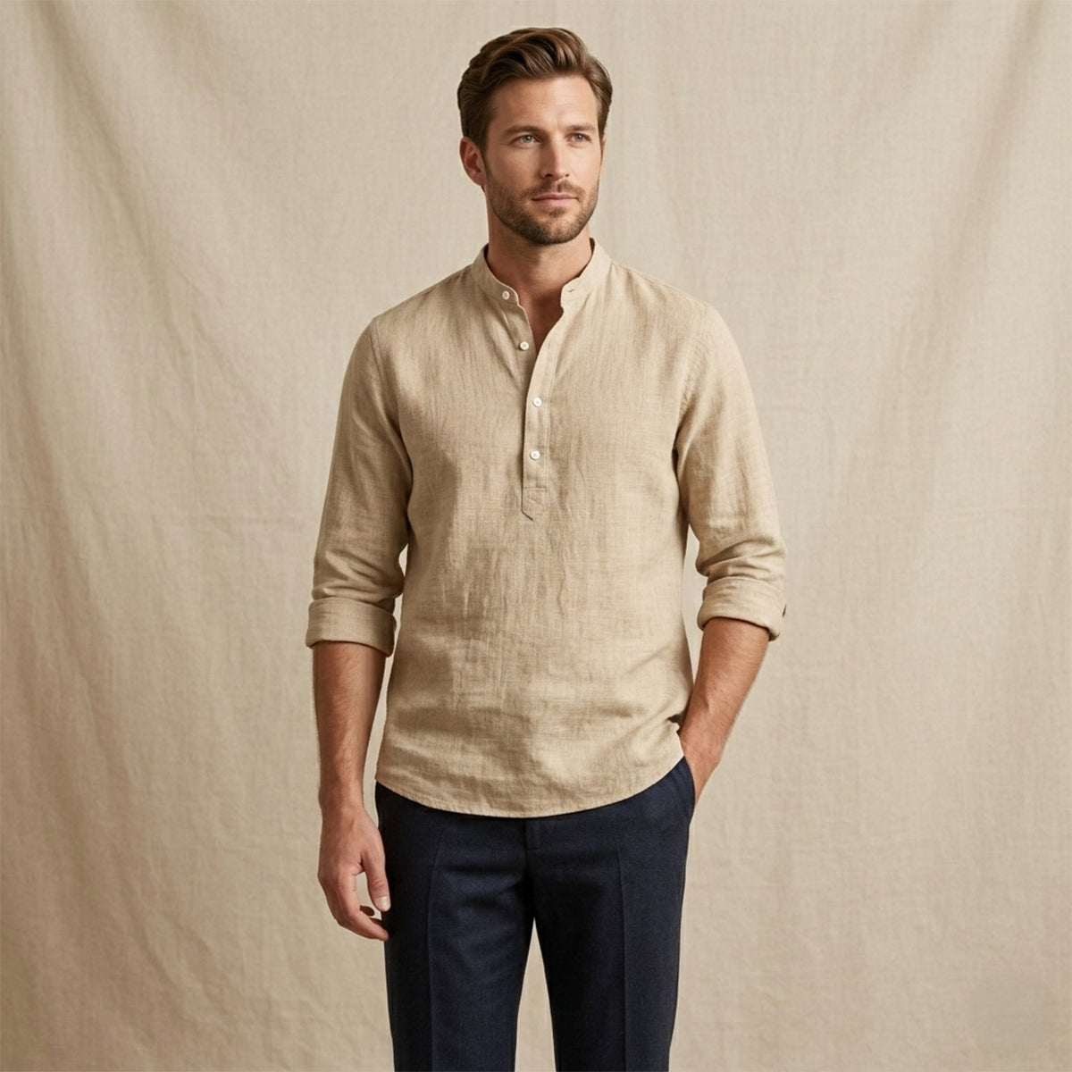 The Ridgebrook Park Men's Breathable Summer Casual Button-Up Shirt – view 6