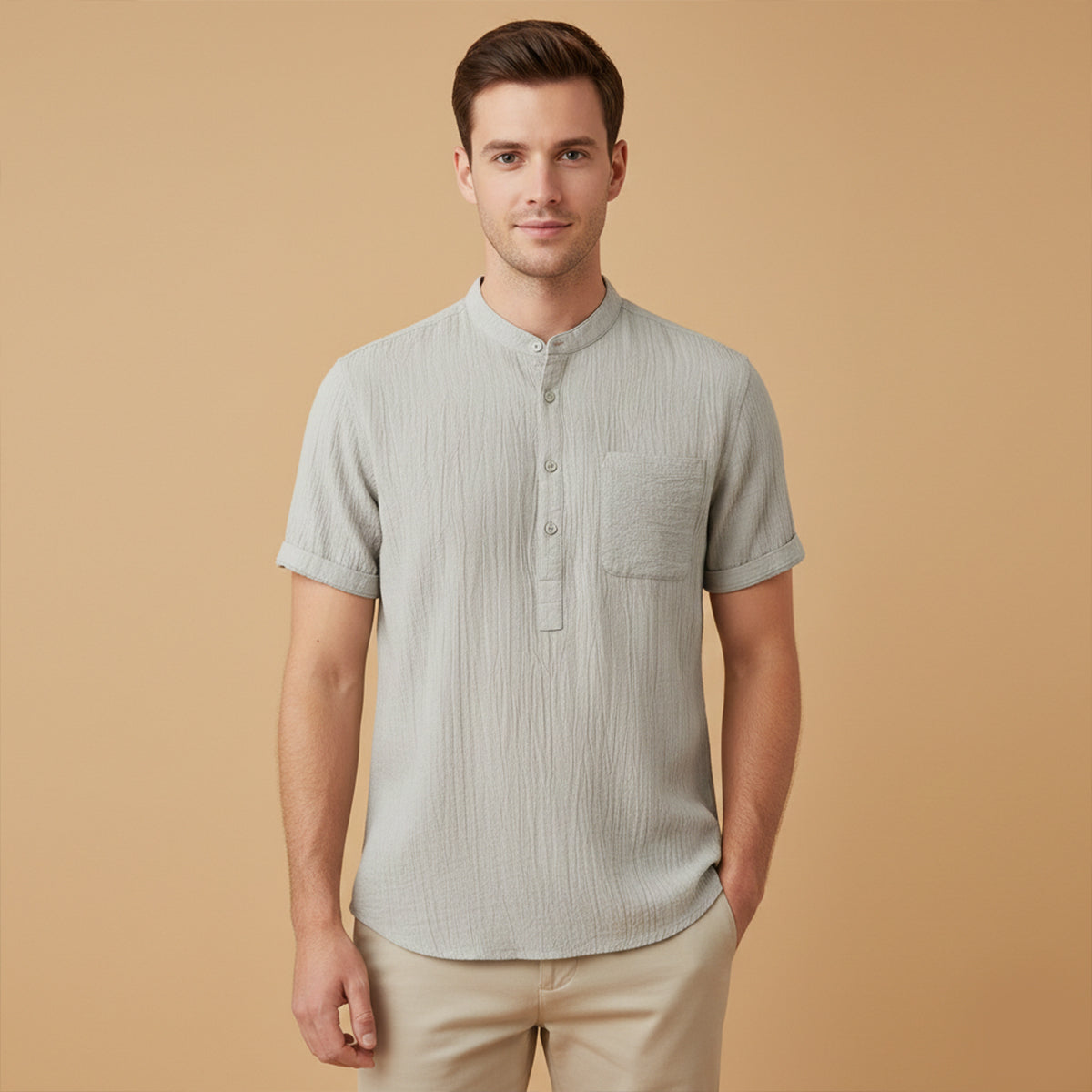The Inverness Men’s Soft Henley Shirt – view 2