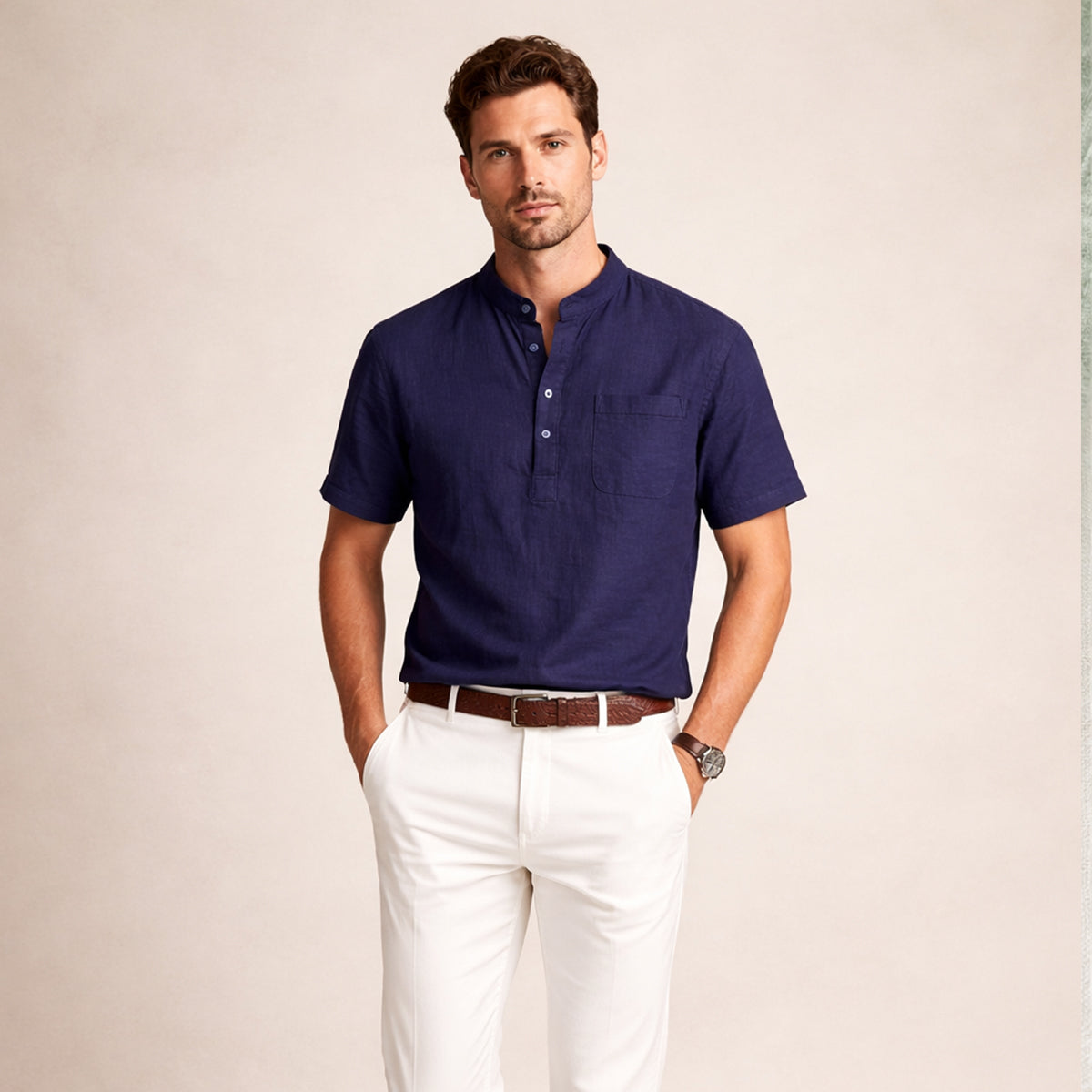 The Ashbrook Ridge Men’s Soft Henley Shirt – view 8